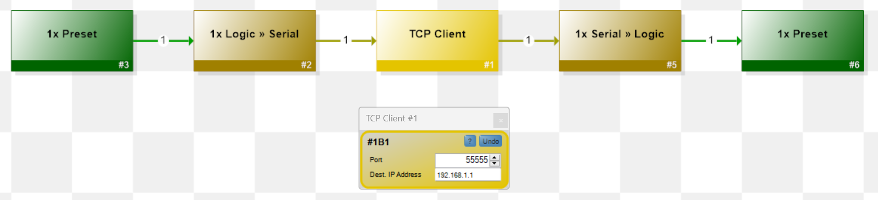 TCP Client Block - HARVEY Composer